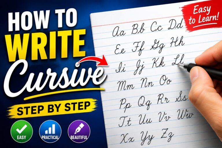How to Write Cursive Letters: A Step-by-Step Guide